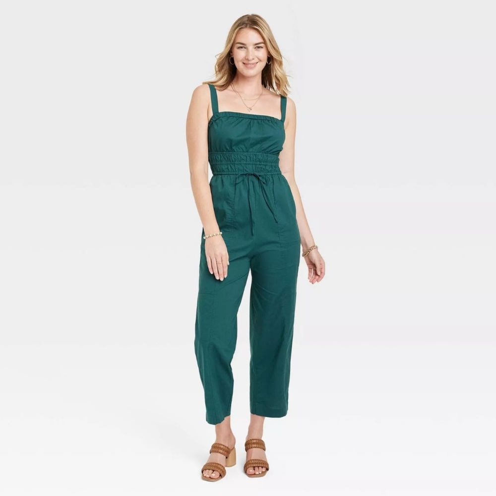 Universal Thread Teal Green Cropped Jumpsuit